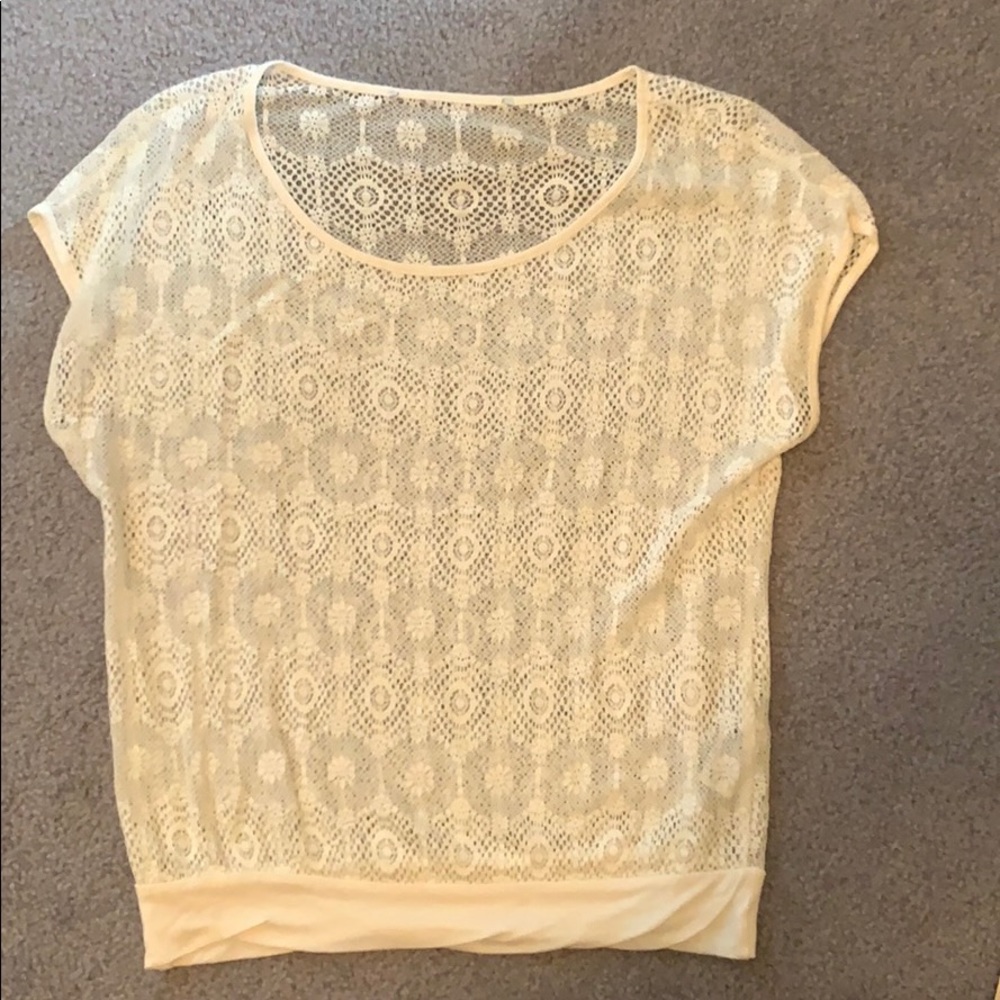 Cream lace top